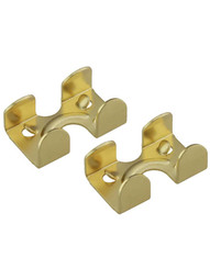 Pair of Brass-Plated Cord Clamps - 5/16"
