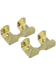 Pair of Brass-Plated Cord Clamps - 3/8-1/2-Inch
