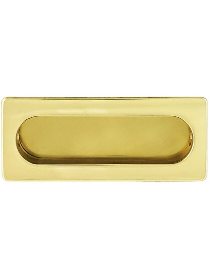 Cast Brass Recessed Sash Lift With Lacquered Finish