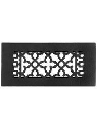 Victorian Style Cast-Iron Floor Register with Adjustable Louver