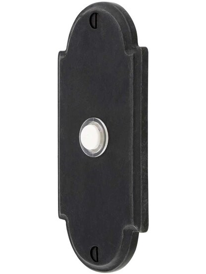 Alternate View of Solid-Bronze Door Buzzer Button with Arched Plate.