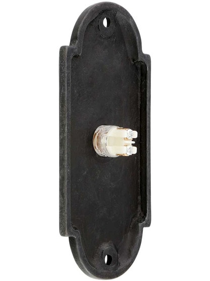 Alternate View 2 of Solid-Bronze Door Buzzer Button with Arched Plate.