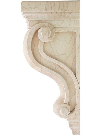 Alternate View of Maple Corbel H x W x Depth.