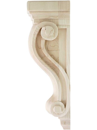 Alternate View of Maple Corbel H x W x Depth.