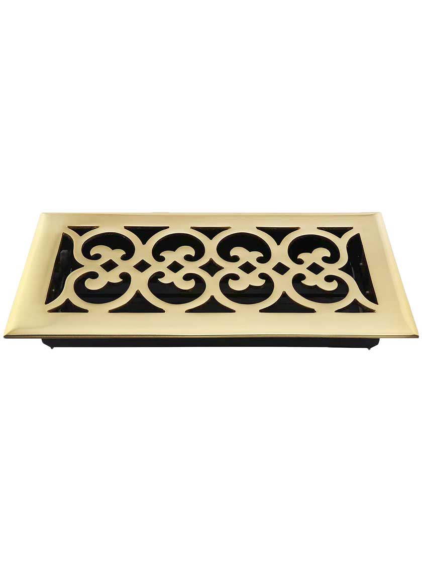 Alternate View 2 of Stanford Solid-Brass Floor Register with Adjustable Damper.