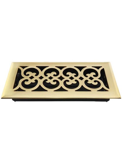 Alternate View 2 of Stanford Solid-Brass Floor Register with Adjustable Damper.