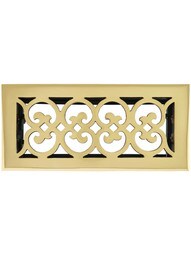 Stanford Solid-Brass Floor Register with Adjustable Damper