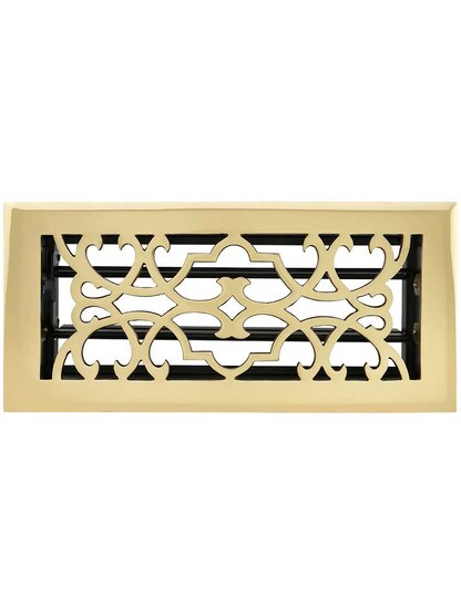 Alternate View of Chateau Solid-Brass Register with Adjustable Damper.