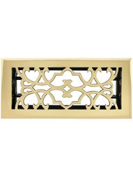 Chateau Solid-Brass Register with Adjustable Damper