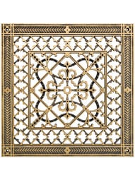 Carnegie Resin Return-Air Grille in Antique Brass Color