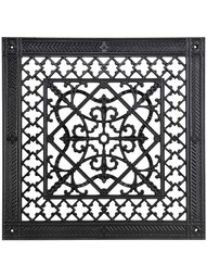 Carnegie Urethane Resin Return-Air Grille in Matte Black Finish.