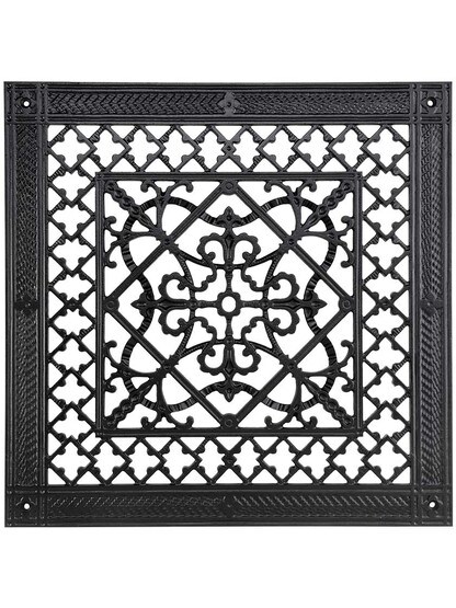 Carnegie Urethane Resin Return-Air Grille in Matte Black Finish.