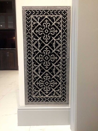 Alternate View 3 of Carnegie Urethane Resin Return-Air Grille with Nickel Finish.