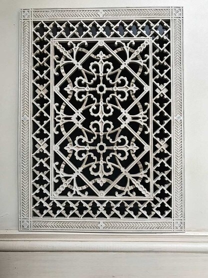 Alternate View 5 of Carnegie Urethane Resin Return-Air Grille with Nickel Finish.