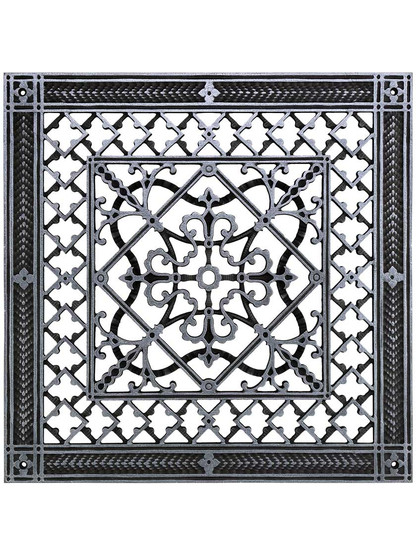 Carnegie Urethane Resin Return-Air Grille with Pewter Finish.