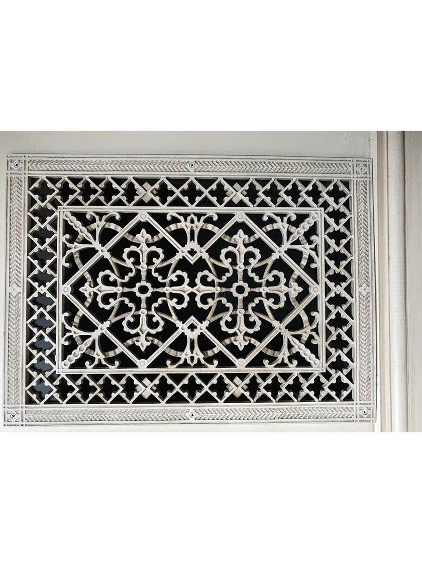 Carnegie Resin Return-Air Grille with Pewter Color
