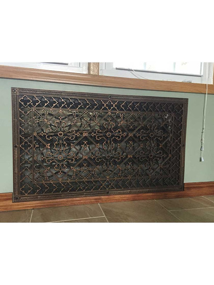Carnegie Resin Return-Air Grille with Pewter Color