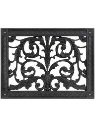 Louis XIV Resin Return-Air Grille in Matte Black Color