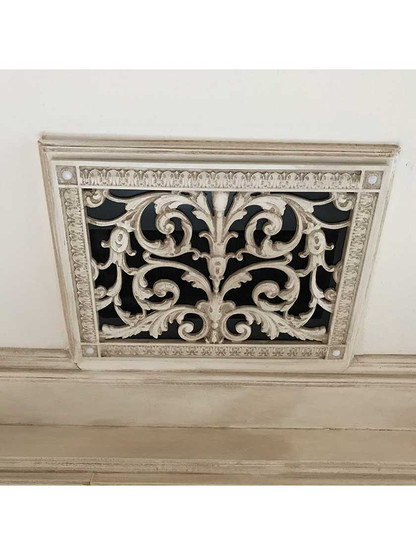 Louis XIV Resin Return-Air Grille with Nickel Color