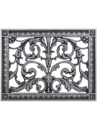 Louis XIV Urethane Resin Return-Air Grille with Pewter Finish.
