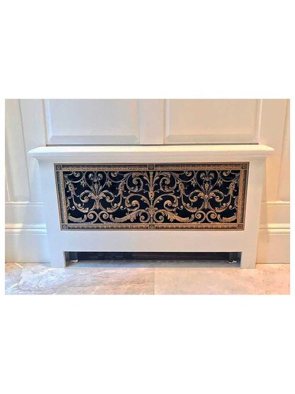 Alternate View 2 of Louis XIV Urethane Resin Return-Air Grille with Pewter Finish.