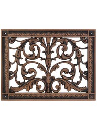 Louis XIV Resin Return-Air Grille in Oil-Rubbed Bronze Color