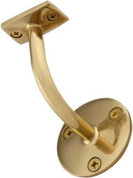 Contemporary Solid Brass Hand Rail Bracket - Light Duty