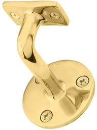 Contemporary Solid Brass Hand Rail Bracket - Heavy Duty