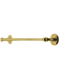 Brass Towel Bar with Classic Rosettes.