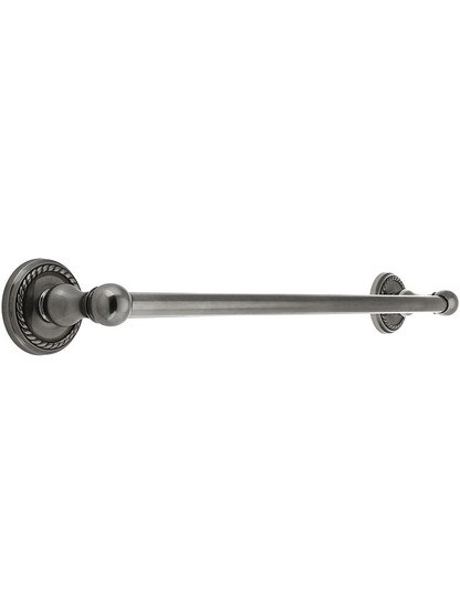 Brass Towel Bar with Rope Rosettes House of Antique Hardware