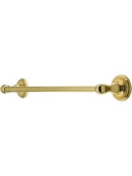 Brass Towel Bar with Rope Rosettes.