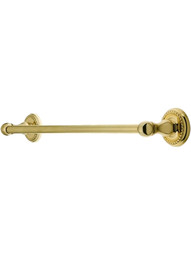 Brass Towel Bar with Rope Rosettes