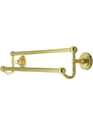 Brass Double Towel Bar with Classic Rosettes.