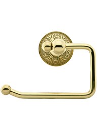 Brass Swinging Toilet-Paper Holder with Lancaster Rosette.