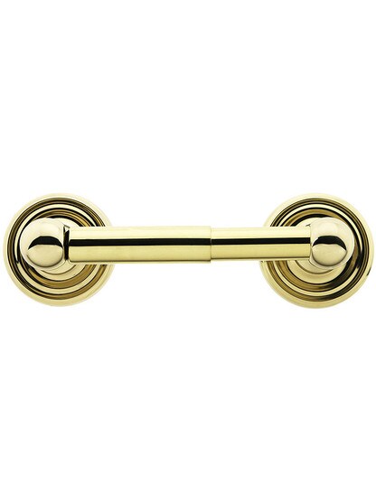 Brass Toilet-Paper Holder with Classic Rosettes in PVD.