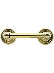 Brass Toilet-Paper Holder with Classic Rosettes.