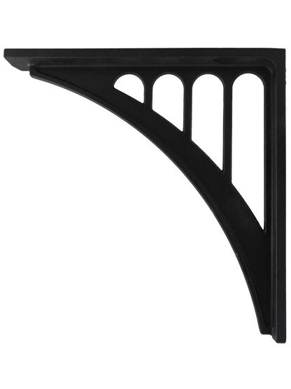 Cast Aluminum Bridge-Style Shelf Bracket.