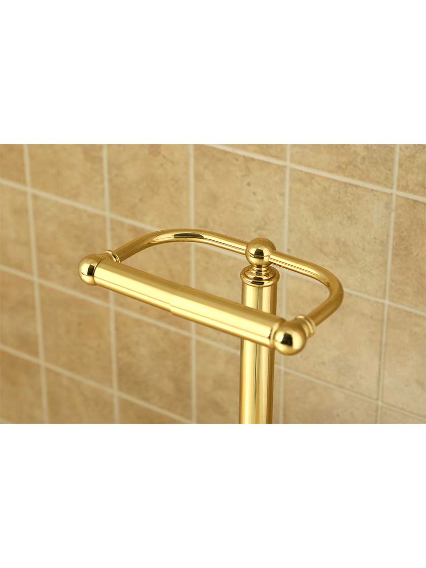 Brass Freestanding Toilet Paper Holder House of Antique Hardware