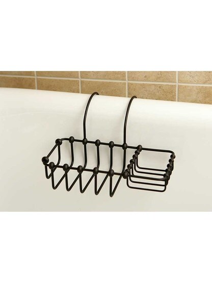 Alternate View 4 of Brass Clawfoot Tub Over Rim 8 inch Soap Holder.