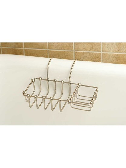Alternate View 6 of Brass Clawfoot Tub Over Rim 8 inch Soap Holder.