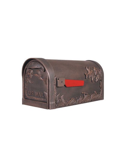Hummingbird Copper Post Mount Mailbox Hummingbird Copper Post Mount Mailbox
