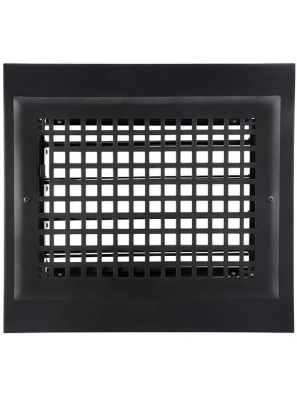 Mission Style Gravity Baseboard Register in Black.