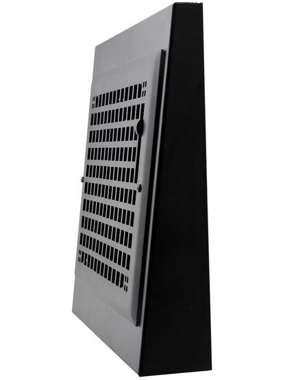 Alternate View 2 of Mission Style Gravity Baseboard Register in Black.