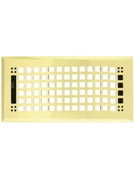 Mission Style Floor Register With Adjustable Louver
