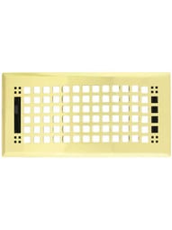 Mission Style Floor Register With Adjustable Louver