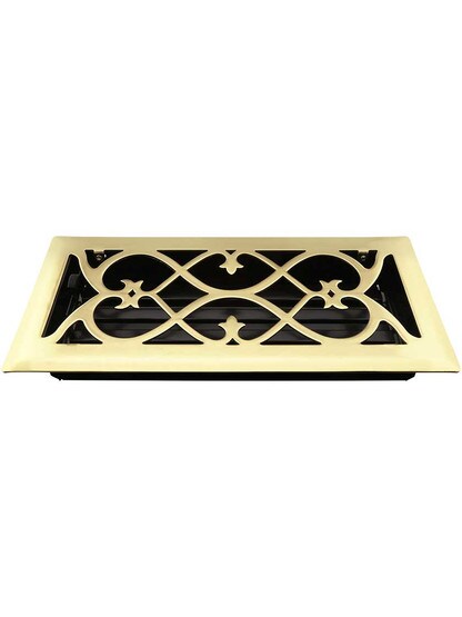Alternate View 2 of Solid Steel European Style Louvered Floor Register