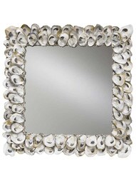 Oyster Shell Square Mirror.