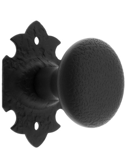Warwick Forged Iron Door Set With Black Lacquer Finish