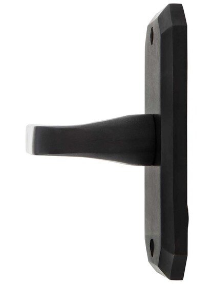 Alternate View 2 of Solid Bronze Angular Short-Plate Door Set with Alessa Levers.