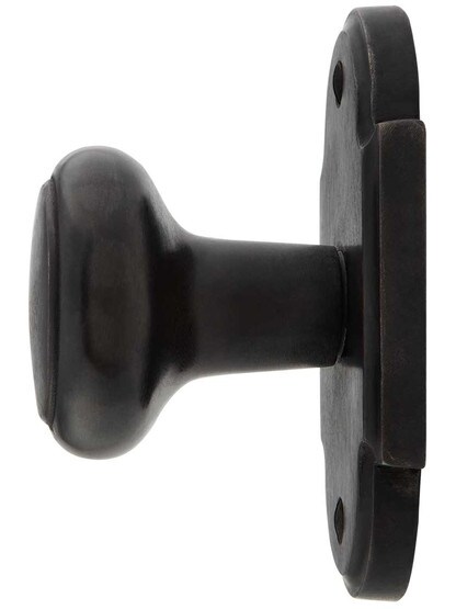Alternate View 2 of Solid Bronze Arched-Rosette Door Set with Newport Knobs.